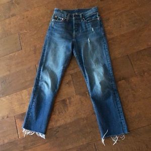 Levi’s “Wedgie Fit” ankle button fly jeans